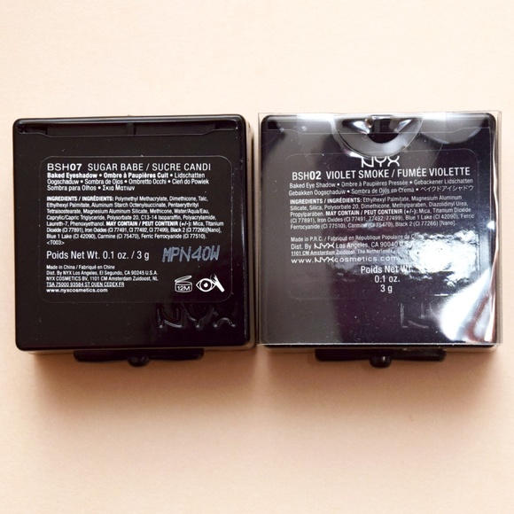 NYX Baked Eyeshadow Ombre Sugar Babe Violet Smoke - Picture 4 of 5